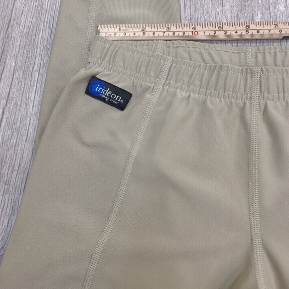 Irideon Youth Girls Beige Riding Knee Leggings Size XL Skinny Suede Patches - Picture 6 of 10